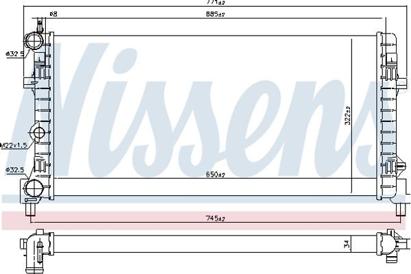 Nissens Ψυγείο, Ψύξη Κινητήρα - 640012