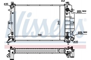 Nissens Ψυγείο, Ψύξη Κινητήρα - 64034A