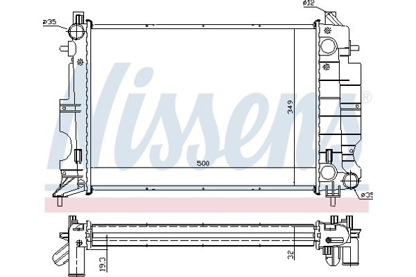 Nissens Ψυγείο, Ψύξη Κινητήρα - 64037A