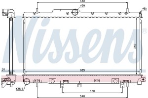 Nissens Ψυγείο, Ψύξη Κινητήρα - 64116