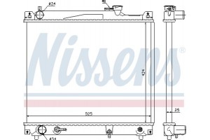 Nissens Ψυγείο, Ψύξη Κινητήρα - 64159
