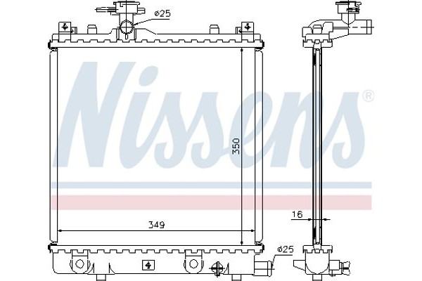 Nissens Ψυγείο, Ψύξη Κινητήρα - 64175A