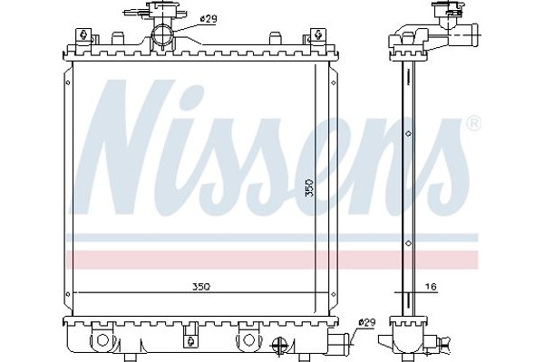 Nissens Ψυγείο, Ψύξη Κινητήρα - 641774