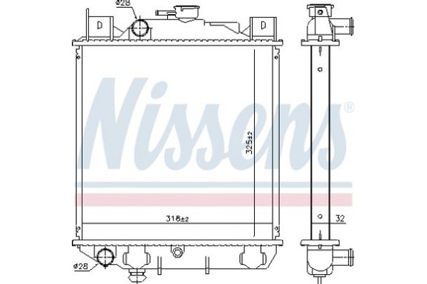 Nissens Ψυγείο, Ψύξη Κινητήρα - 64182