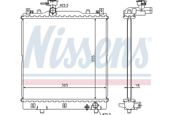 Nissens Ψυγείο, Ψύξη Κινητήρα - 64204