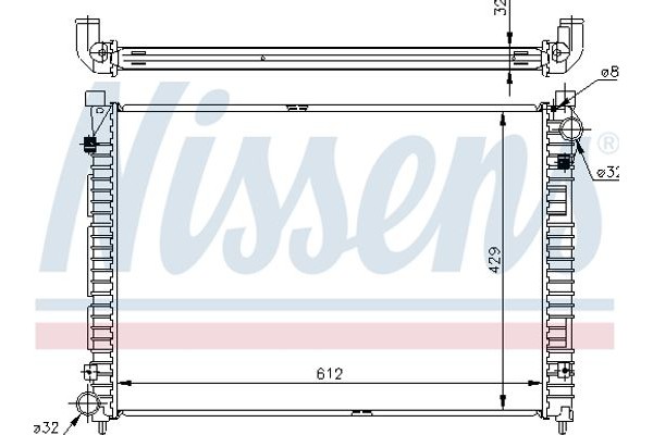 Nissens Ψυγείο, Ψύξη Κινητήρα - 64301A