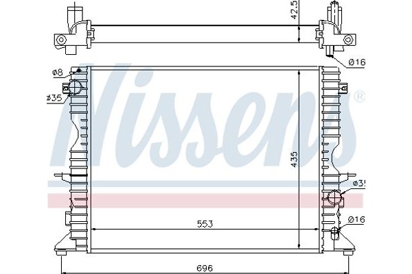 Nissens Ψυγείο, Ψύξη Κινητήρα - 64311A