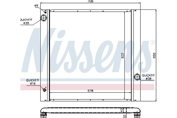 Nissens Ψυγείο, Ψύξη Κινητήρα - 64314