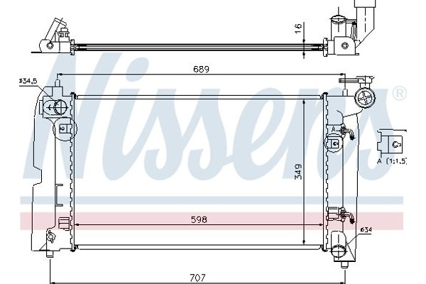 Nissens Ψυγείο, Ψύξη Κινητήρα - 646321