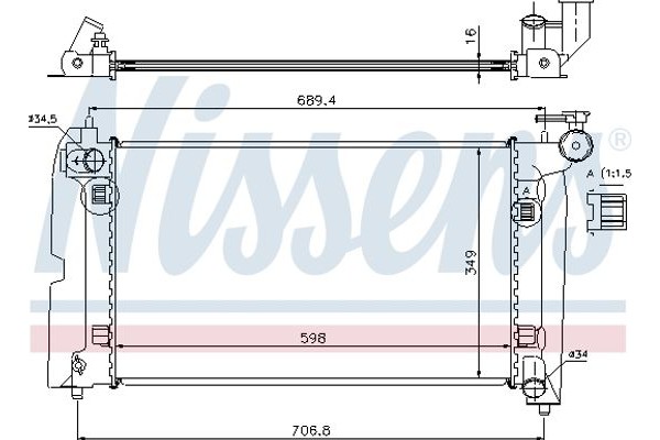 Nissens Ψυγείο, Ψύξη Κινητήρα - 64646A