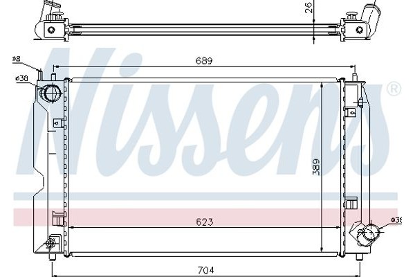 Nissens Ψυγείο, Ψύξη Κινητήρα - 64647A