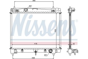 Nissens Ψυγείο, Ψύξη Κινητήρα - 64682