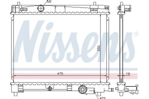Nissens Ψυγείο, Ψύξη Κινητήρα - 646823
