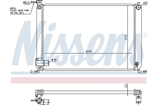 Nissens Ψυγείο, Ψύξη Κινητήρα - 646829