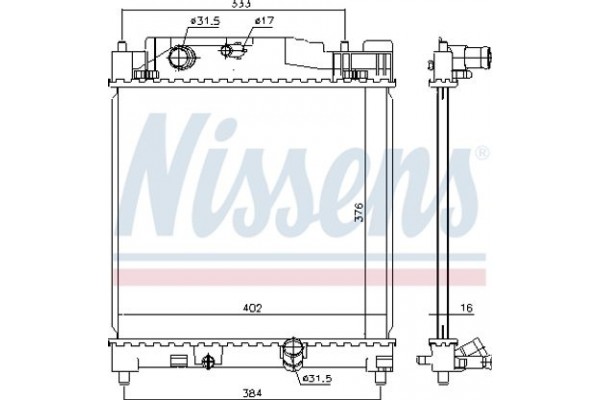 Nissens Ψυγείο, Ψύξη Κινητήρα - 646915