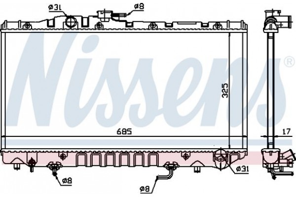 Nissens Ψυγείο, Ψύξη Κινητήρα - 647361