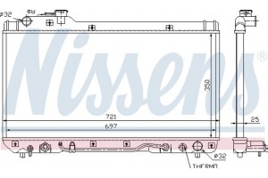 Nissens Ψυγείο, Ψύξη Κινητήρα - 64761