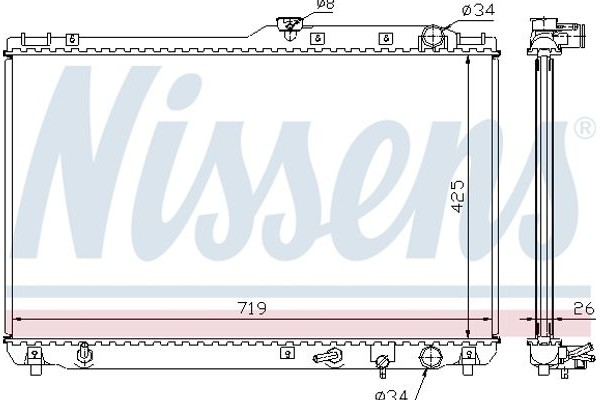 Nissens Ψυγείο, Ψύξη Κινητήρα - 647721