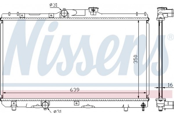 Nissens Ψυγείο, Ψύξη Κινητήρα - 64786A