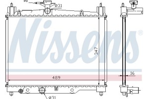 Nissens Ψυγείο, Ψύξη Κινητήρα - 64789A