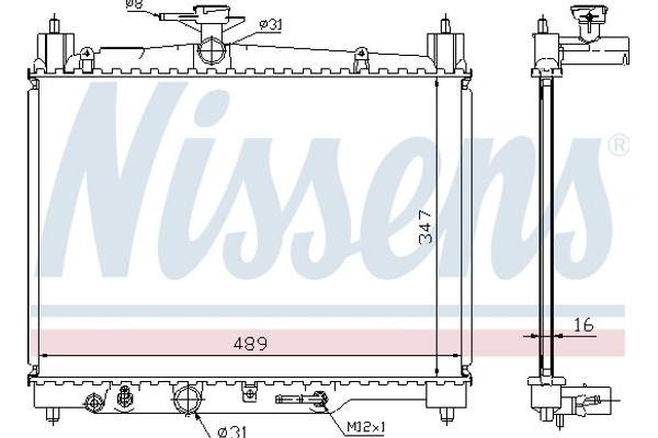 Nissens Ψυγείο, Ψύξη Κινητήρα - 64801