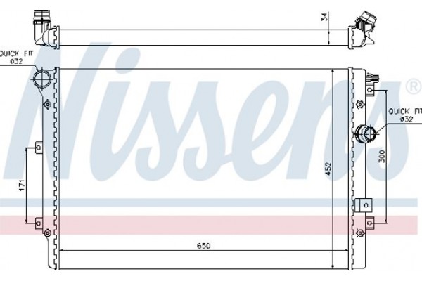 Nissens Ψυγείο, Ψύξη Κινητήρα - 65015