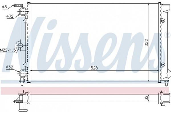 Nissens Ψυγείο, Ψύξη Κινητήρα - 651111