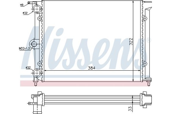 Nissens Ψυγείο, Ψύξη Κινητήρα - 651711