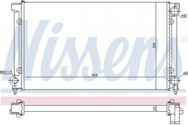 Nissens Ψυγείο, Ψύξη Κινητήρα - 651741