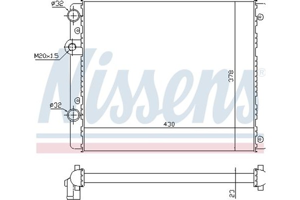 Nissens Ψυγείο, Ψύξη Κινητήρα - 652341