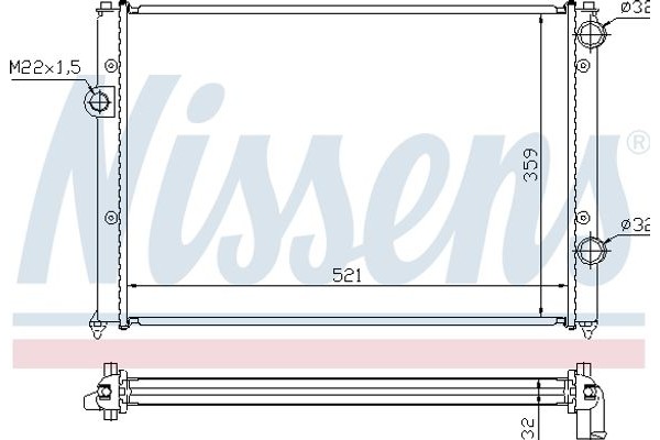 Nissens Ψυγείο, Ψύξη Κινητήρα - 652511