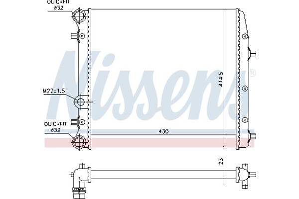 Nissens Ψυγείο, Ψύξη Κινητήρα - 652691