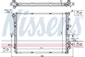 Nissens Ψυγείο, Ψύξη Κινητήρα - 65276A