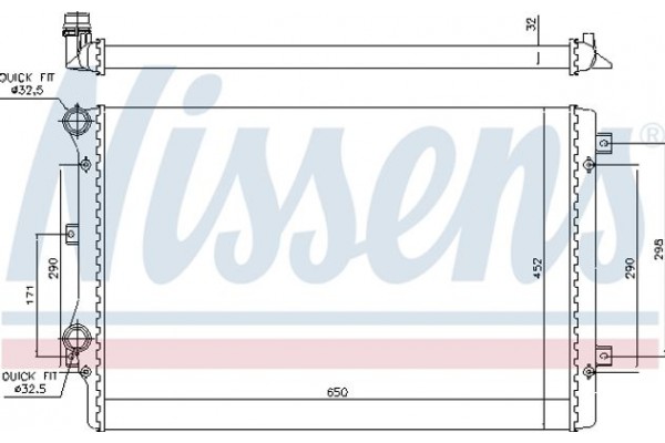 Nissens Ψυγείο, Ψύξη Κινητήρα - 65279A