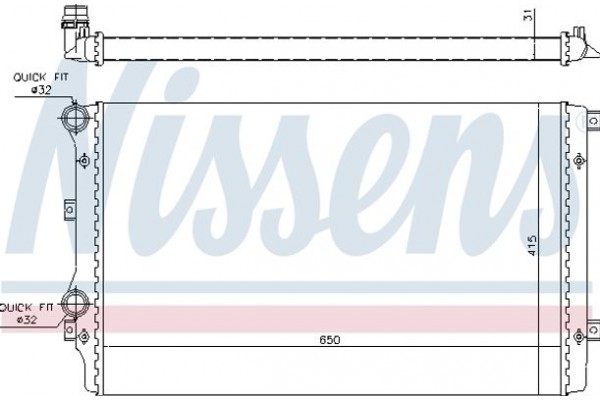 Nissens Ψυγείο, Ψύξη Κινητήρα - 65280A