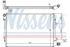 Nissens Ψυγείο, Ψύξη Κινητήρα - 65291A