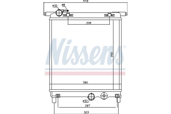 Nissens Ψυγείο, Ψύξη Κινητήρα - 65300