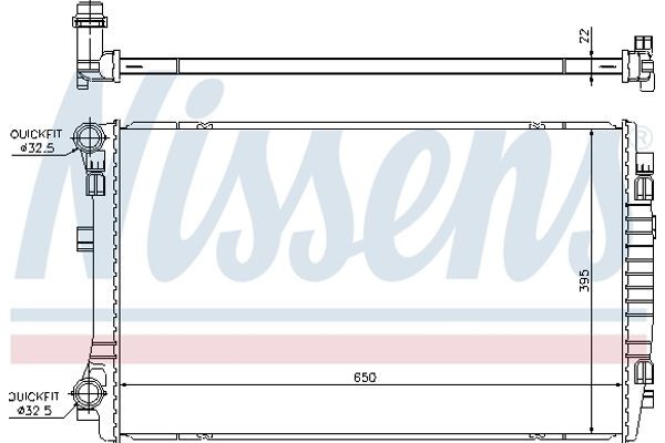 Nissens Ψυγείο, Ψύξη Κινητήρα - 65303