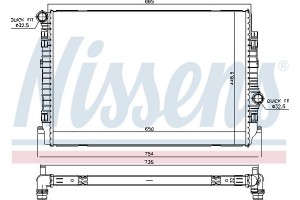 Nissens Ψυγείο, Ψύξη Κινητήρα - 65341