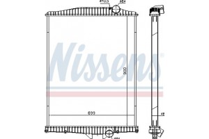 Nissens Ψυγείο, Ψύξη Κινητήρα - 654630