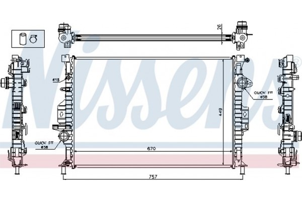 Nissens Ψυγείο, Ψύξη Κινητήρα - 65615A