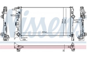 Nissens Ψυγείο, Ψύξη Κινητήρα - 65623