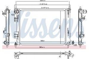 Nissens Ψυγείο, Ψύξη Κινητήρα - 666213