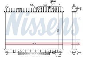 Nissens Ψυγείο, Ψύξη Κινητήρα - 66859