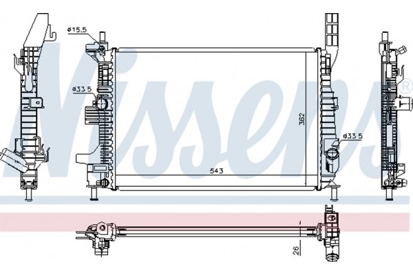 Nissens Ψυγείο, Ψύξη Κινητήρα - 66860