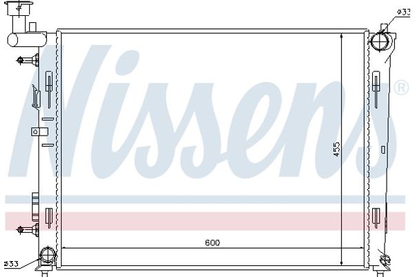 Nissens Ψυγείο, Ψύξη Κινητήρα - 67076