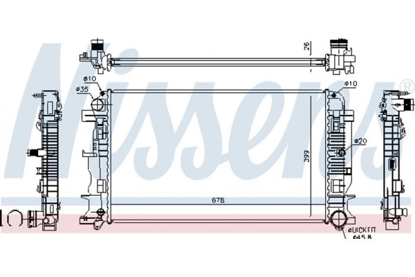 Nissens Ψυγείο, Ψύξη Κινητήρα - 67156A