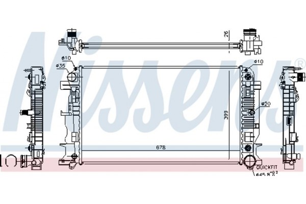 Nissens Ψυγείο, Ψύξη Κινητήρα - 67157A