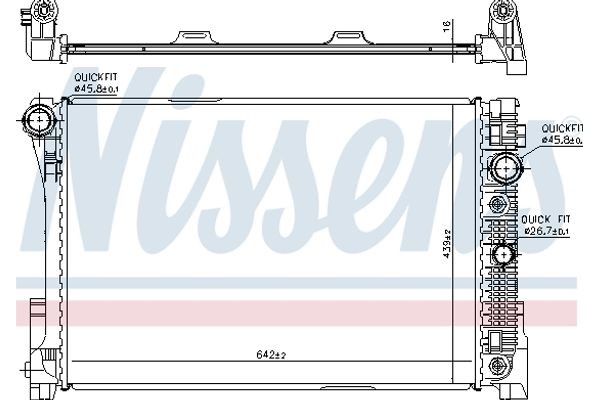 Nissens Ψυγείο, Ψύξη Κινητήρα - 67161