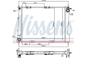 Nissens Ψυγείο, Ψύξη Κινητήρα - 67284